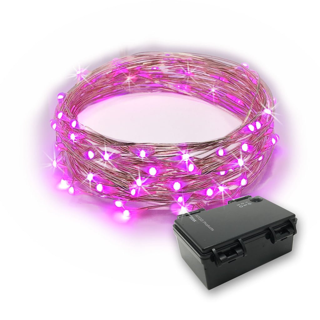 RTGS 60 Pink Color LED String Lights Batteries Operated on 20 Feet Lon –  RTGS Products